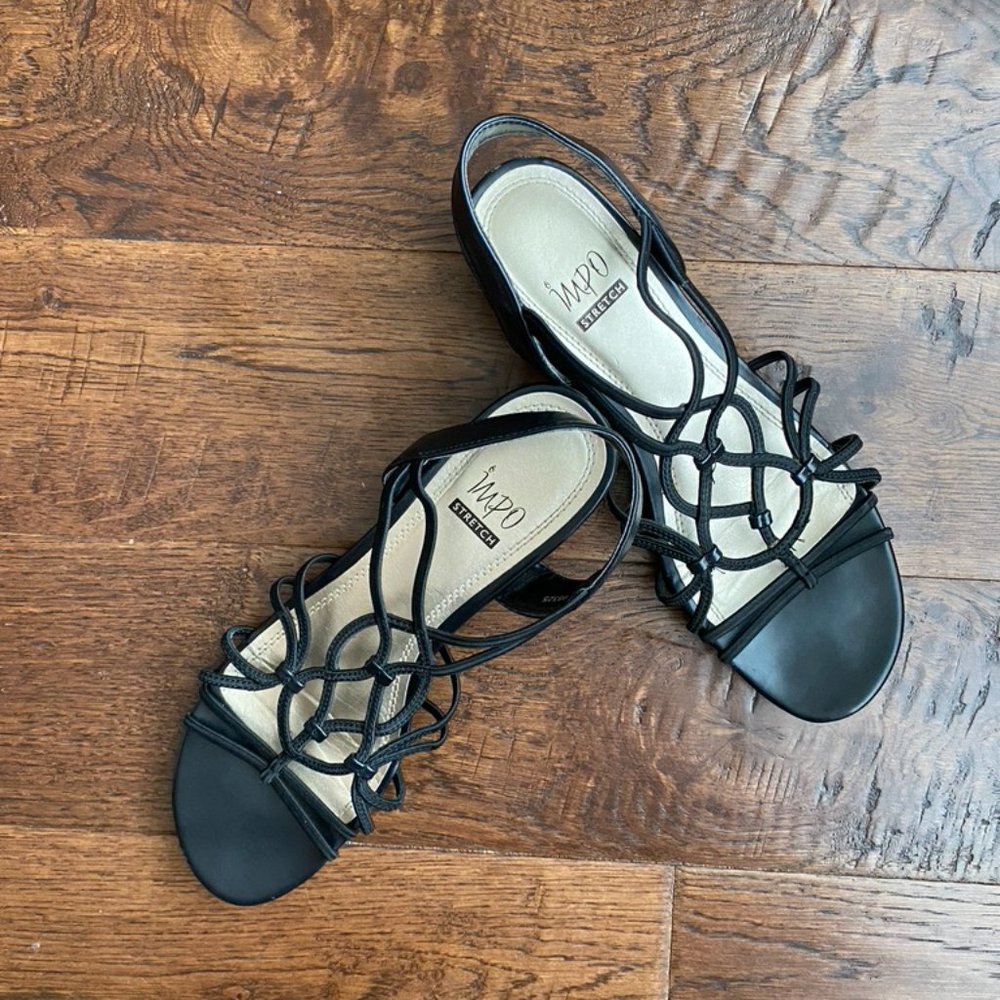 Impo Stretch Reign Black Sandals, Size 8.5 - Picture 2 of 10